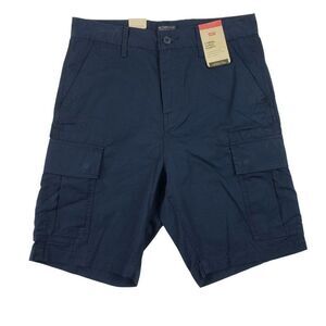 Levi's Carrier Ripstock Cargo Navy Blue Men Khaki Shorts NWT Sz 29 Measures (31)